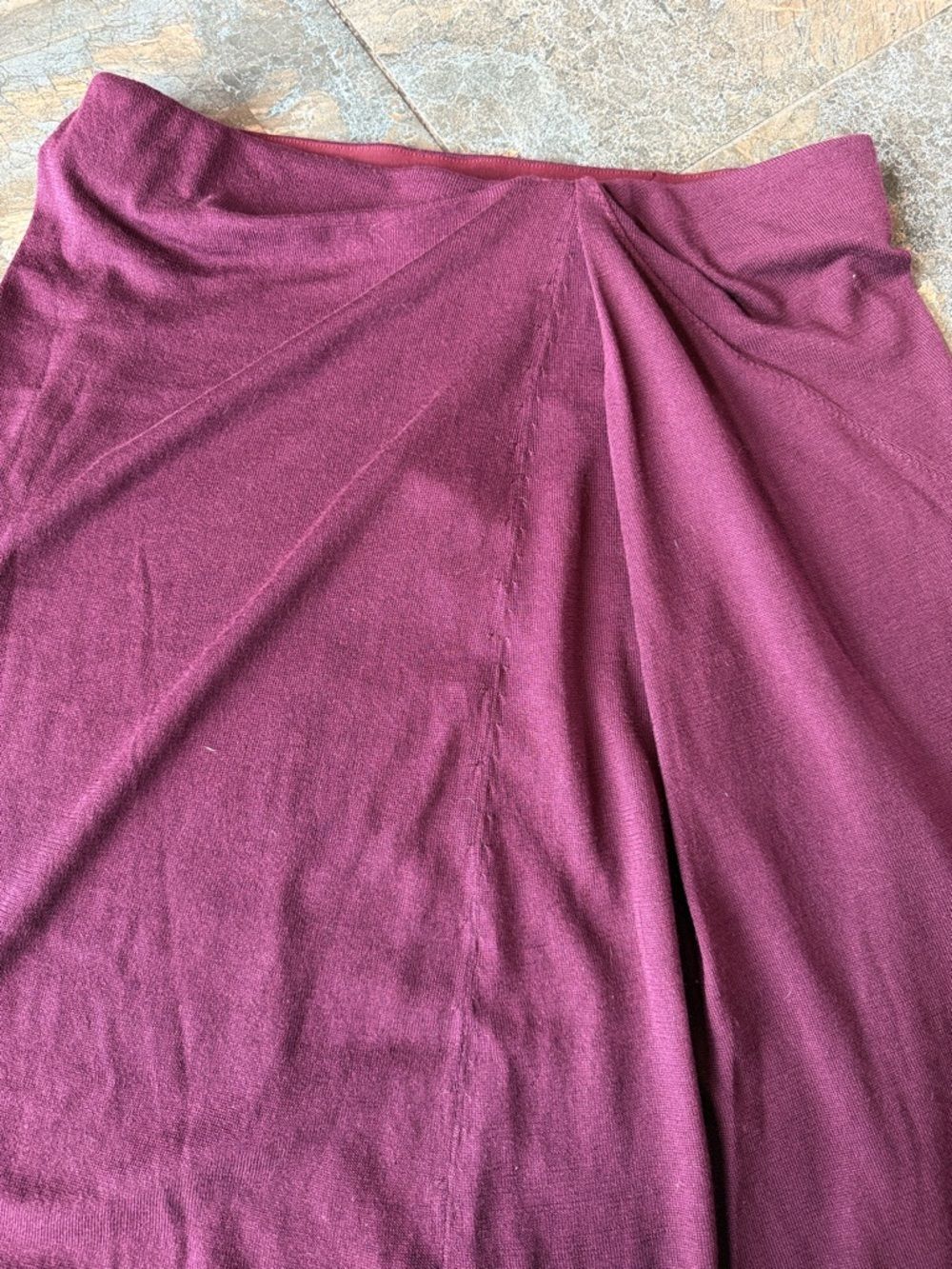 LAFAYETTE 148 NEW YORK Cotton-Silk Knit Asymmetrical Draped A-Line Midi Skirt - Picture 7 of 12